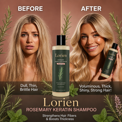 LORIEN Hair Growth Shampoo – With Rosemary & Hydrolyzed Keratin for Visibly Fuller, Thicker Hair
